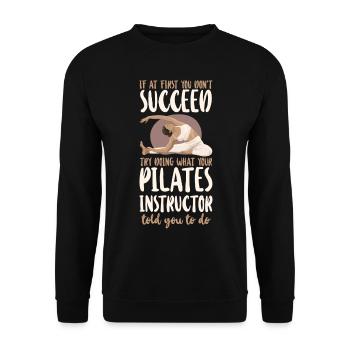 Pilates Instructor Teacher If At - Unisex Pullover - Schwarz - Vorne - Alina (178cm) & Michal (187cm)