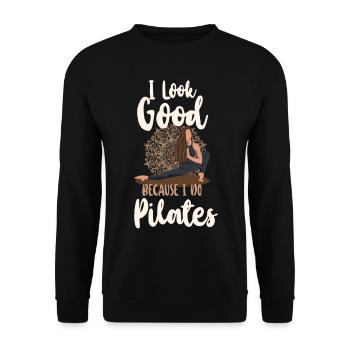 Pilates Instructor Teacher I Look - Unisex Pullover - Schwarz - Vorne - Alina (178cm) & Michal (187cm)
