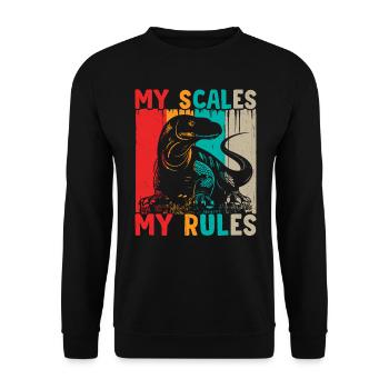 Hangar Komodo propriétaires de dragons, faune, - Sweat-shirt Unisexe - noir - Devant - Alina (178cm) & Michal (187cm)