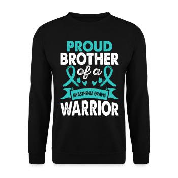 Brother of Myasthenia Gravis Warrior Awareness - Unisex Sweatshirt - black - Front - Alina (178cm) & Michal (187cm)