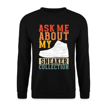Sneakerhead Sneaker Collector - Unisex Sweatshirt - black - Front - Alina (178cm) & Michal (187cm)