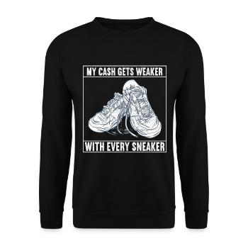 Sneakerhead Sneaker Collector - Unisex Sweatshirt - black - Front - Alina (178cm) & Michal (187cm)