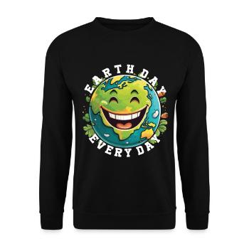 Earth Day Everyday - Unisex Pullover - Schwarz - Vorne - Alina (178cm) & Michal (187cm)