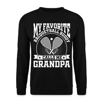 Racquetball - Mon copain de racquetball préféré appelle - Sweat-shirt Unisexe - noir - Devant - Alina (178cm) & Michal (187cm)