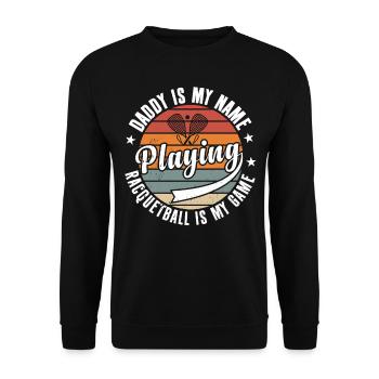Racquetball Papa Joueur de racquetball Papa - Sweat-shirt Unisexe - noir - Devant - Alina (178cm) & Michal (187cm)