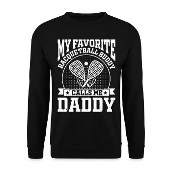 Racquetball - Mon copain de racquetball préféré appelle - Sweat-shirt Unisexe - noir - Devant - Alina (178cm) & Michal (187cm)