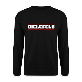 Bielefeld - Unisex Pullover - Schwarz - Vorne - Alina (178cm) & Michal (187cm)