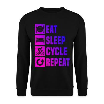 Road Bike Men Road Bike Road Cyclist Road Bike - Unisex Sweatshirt - black - Front - Alina (178cm) & Michal (187cm)