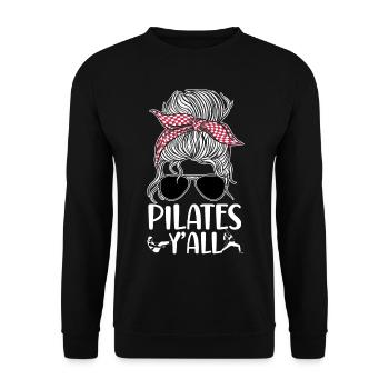 Instructeur de Pilates Enseignant - Sweat-shirt Unisexe - noir - Devant - Alina (178cm) & Michal (187cm)