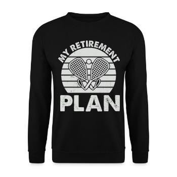 Retired Racquetball Player Racquetball Retirement - Unisex Pullover - Schwarz - Vorne - Alina (178cm) & Michal (187cm)