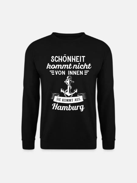 Hamburg Hansestadt Norddeutsch Plattdeutsch - Unisex Pullover - Schwarz
