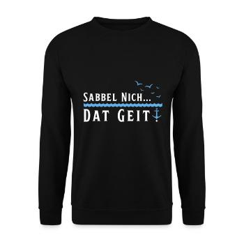 Hamburg Hanseatic City North German Low German - Unisex Sweatshirt - black - Front - Alina (178cm) & Michal (187cm)
