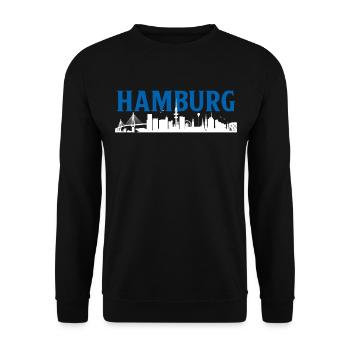 Hamburg Hanseatic City North German Low German - Unisex Sweatshirt - black - Front - Alina (178cm) & Michal (187cm)