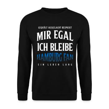Hamburg Hanseatic City North German Low German - Unisex Sweatshirt - black - Front - Alina (178cm) & Michal (187cm)