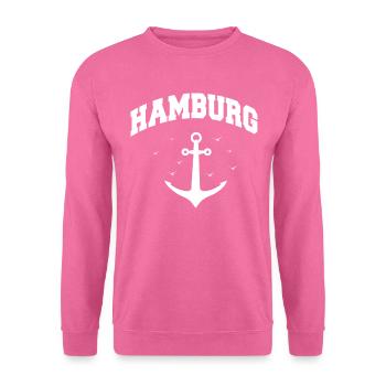 Hamburg Hansestadt Norddeutsch Plattdeutsch - Unisex Pullover - Pink - Vorne