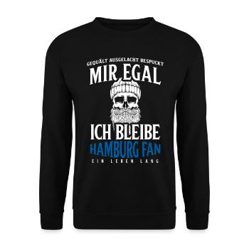 Hamburg Hanseatic City North German Low German - Unisex Sweatshirt - black - Front - Alina (178cm) & Michal (187cm)