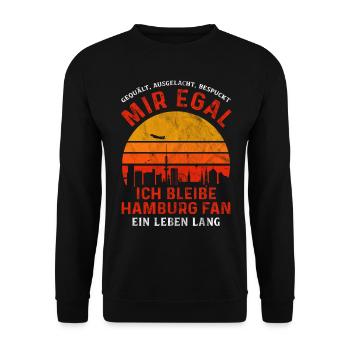 Hamburg Hanseatic City North German Low German - Unisex Sweatshirt - black - Front - Alina (178cm) & Michal (187cm)