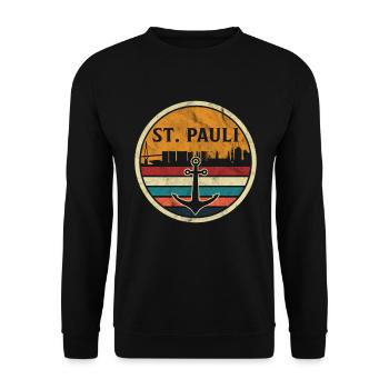 Hamburg Hanseatic City North German Low German - Unisex Sweatshirt - black - Front - Alina (178cm) & Michal (187cm)