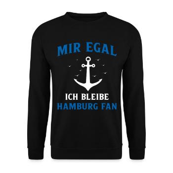 Hamburg Hanseatic City North German Low German - Unisex Sweatshirt - black - Front - Alina (178cm) & Michal (187cm)