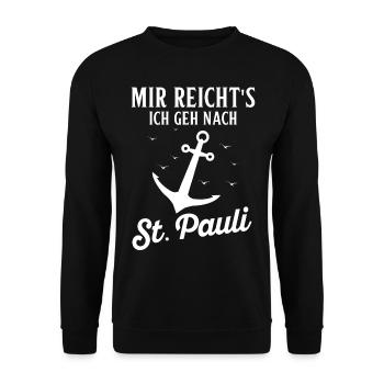 Hamburg Hanseatic City North German Low German - Unisex Sweatshirt - black - Front - Alina (178cm) & Michal (187cm)