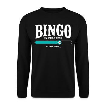 Bingo Player Bingo In Progress - Unisex Sweatshirt - black - Front - Alina (178cm) & Michal (187cm)