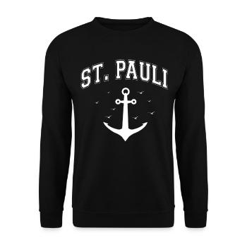 Hambourg Tshirt cadeau Moin Hamburch Football - Sweat-shirt Unisexe - noir - Devant - Alina (178cm) & Michal (187cm)