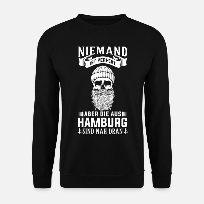 Hamburg Tshirt Geschenk Moin Hamburch Fußball - Unisex Pullover - Schwarz