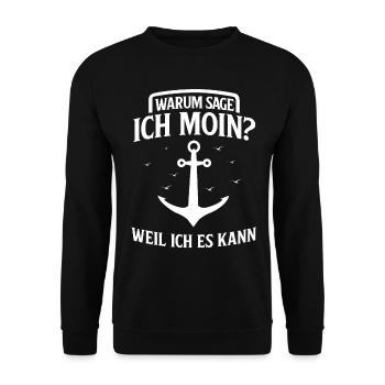 Hambourg Tshirt cadeau Moin Hamburch Football - Sweat-shirt Unisexe - noir - Devant - Alina (178cm) & Michal (187cm)