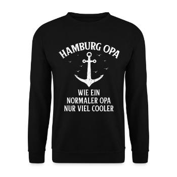 Hambourg Tshirt cadeau Moin Hamburch Football - Sweat-shirt Unisexe - noir - Devant - Alina (178cm) & Michal (187cm)