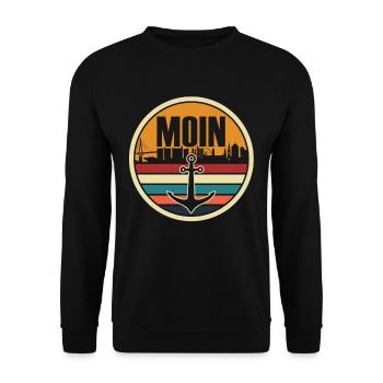 Hambourg Tshirt cadeau Moin Hamburch Football - Sweat-shirt Unisexe - noir - Devant - Alina (178cm) & Michal (187cm)