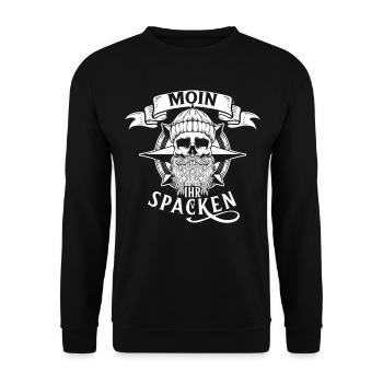Hambourg Tshirt cadeau Moin Hamburch Football - Sweat-shirt Unisexe - noir - Devant - Alina (178cm) & Michal (187cm)