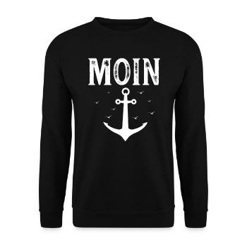 Hambourg Tshirt cadeau Moin Hamburch Football - Sweat-shirt Unisexe - noir - Devant - Alina (178cm) & Michal (187cm)