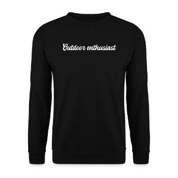 Camping - Outdoor enthusiast - Unisex Pullover - Schwarz - Vorne - Alina (178cm) & Michal (187cm)
