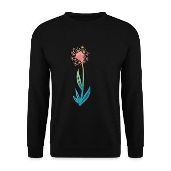 Flower, Nature, Botany - Unisex Sweatshirt - black - Front - Alina (178cm) & Michal (187cm)