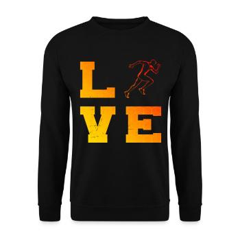 Course à pied pour hommes Fitness pour femmes Course de fond - Sweat-shirt Unisexe - noir - Devant - Alina (178cm) & Michal (187cm)