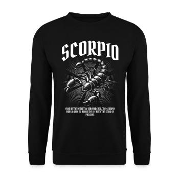 Skorpion – Stachel der Leidenschaft - Unisex Pullover - Schwarz - Vorne - Alina (178cm) & Michal (187cm)