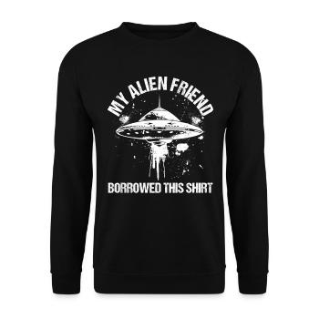 SciFi et extraterrestres extraterrestres et fan d’ovnis - Sweat-shirt Unisexe - noir - Devant - Alina (178cm) & Michal (187cm)
