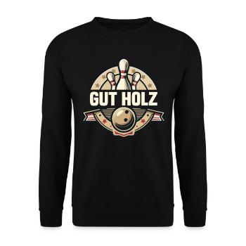 Good Wooden Skittles Skittles Club Design for Skittles - Unisex Sweatshirt - black - Front - Alina (178cm) & Michal (187cm)