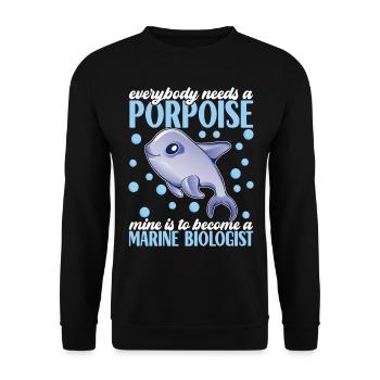 Marine Biology Marine Biologist - Unisex Sweatshirt - black - Front - Alina (178cm) & Michal (187cm)