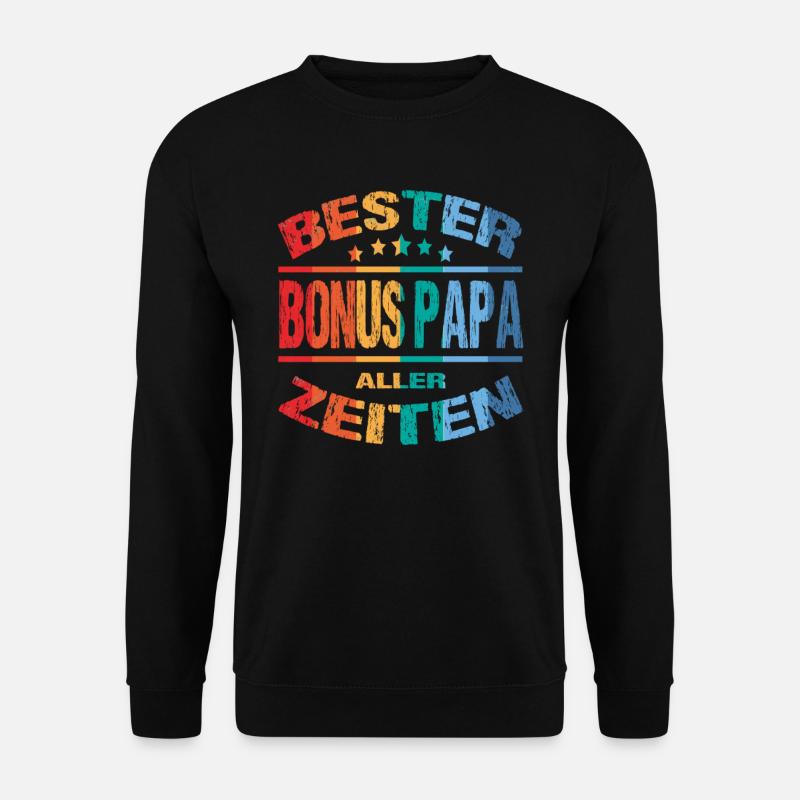 Stiefvater Bonuspapa Stolzer Stiefpapa - Unisex Pullover - Schwarz