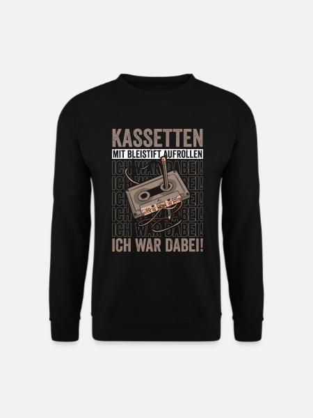 Retro Kassette 80er 90er Jahre - Unisex Pullover - Schwarz