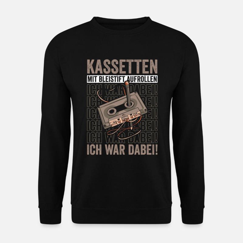 Retro Kassette 80er 90er Jahre - Unisex Pullover - Schwarz