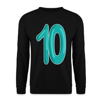 Ten 10 Number Number - Unisex Sweatshirt - black - Front - Alina (178cm) & Michal (187cm)