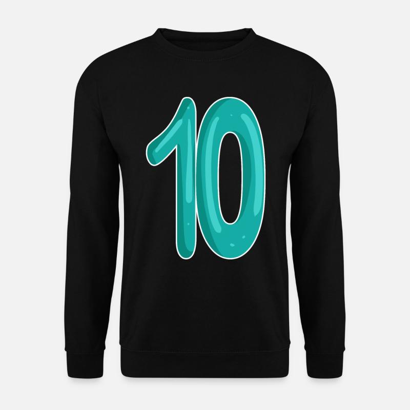 Ten 10 Number Number - Unisex Sweatshirt - black