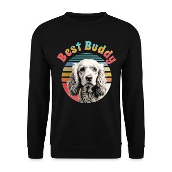 Cocker anglais meilleur ami - Sweat-shirt Unisexe - noir - Devant - Alina (178cm) & Michal (187cm)
