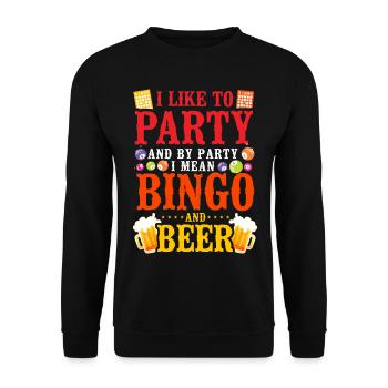 Bingo Player Bière J’aime faire la fête - Sweat-shirt Unisexe - noir - Devant - Alina (178cm) & Michal (187cm)
