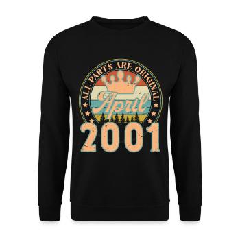 Avril 2001. Cadeau d’anniversaire avril 2001 April - Sweat-shirt Unisexe - noir - Devant - Alina (178cm) & Michal (187cm)