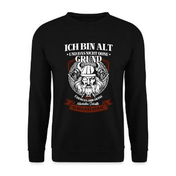 Viking Tshirt Viking Valhalla Valhalla God Odin - Unisex Sweatshirt - black - Front - Alina (178cm) & Michal (187cm)