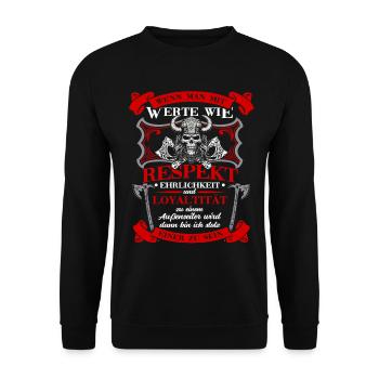 T-shirt Viking Valhalla Valhalla Dieu Odin - Sweat-shirt Unisexe - noir - Devant - Alina (178cm) & Michal (187cm)