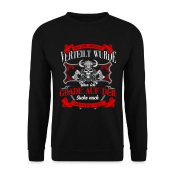 Viking Tshirt Viking Valhalla Valhalla God Odin - Unisex Sweatshirt - black - Front - Alina (178cm) & Michal (187cm)